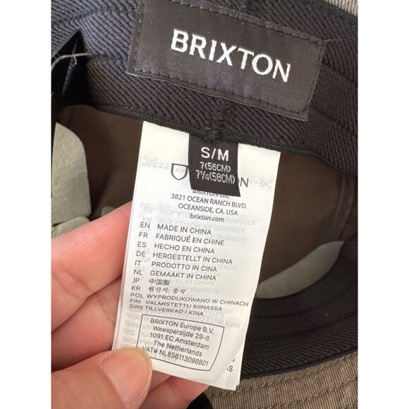 Brixton Woodburn Packable Bucket Hat S/M Vetiver Sol Wash - Picture 5 of 6